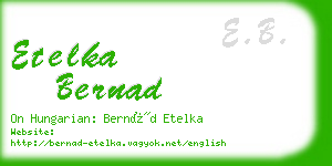 etelka bernad business card